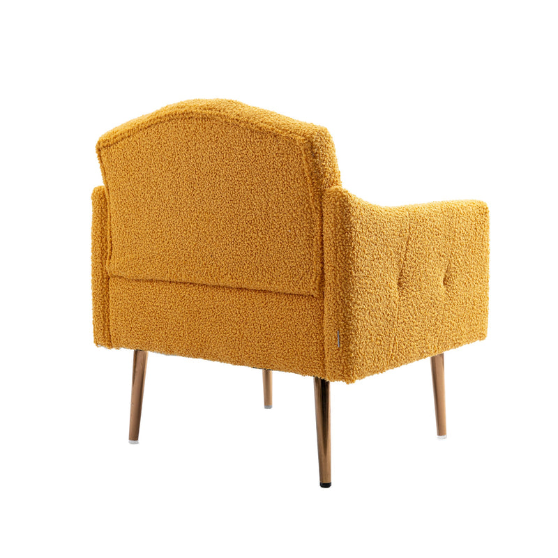 Accent Chair, leisure single sofa with Rose Golden feet