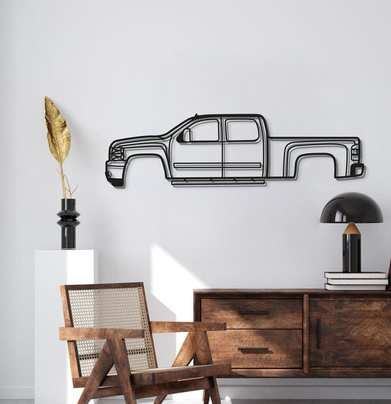 2007 Silverado 1500 2nd Gen Metal Car Wall Art - MT0350