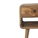 Mini Chestnut Curve Lower Bedside Nifhtstand by HouseOfZazla