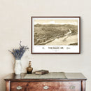 Vintage Map of Dalles, Oregon 1884