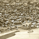 Vintage Map of Dalles, Oregon 1884