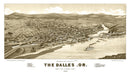 Vintage Map of Dalles, Oregon 1884