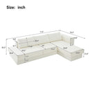 L-Shaped Modular Sofa With Double Layer Cushion by HouseOfZazla