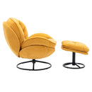 Accent chair TV Chair Living room Chair with Ottoman-Yellow