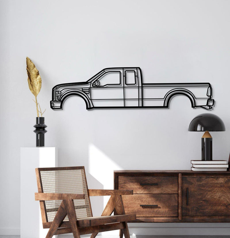 2008  F-250 Super Duty 2nd Gen Metal Car Wall Art - MT0358