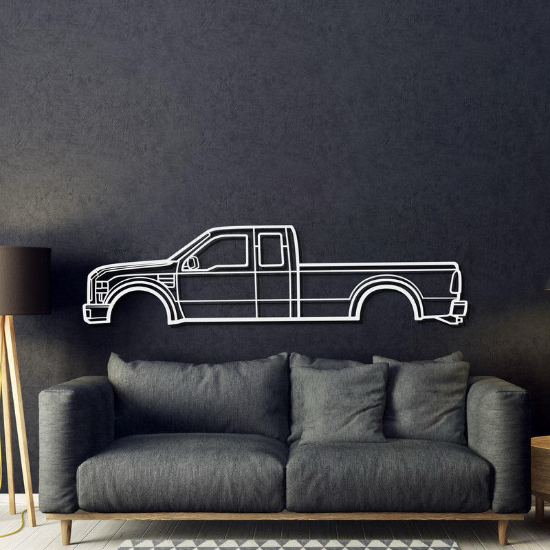 2008  F-250 Super Duty 2nd Gen Metal Car Wall Art - MT0358