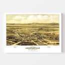 Vintage Map of Jacksonville, Oregon 1883