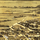 Vintage Map of Jacksonville, Oregon 1883