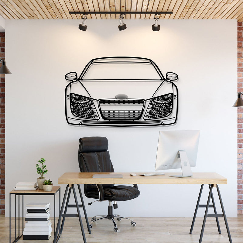 2009 R8 Front View Metal Car Wall Art - MT1321