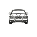 2009 E90 Front View Metal Car Wall Art - MT0386