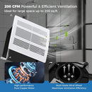 200 CFM Bathroom Exhaust Fan with Metal Housing and 6 Inches Duct for 200 Sq.Ft by LJGDeals