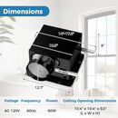 200 CFM Bathroom Exhaust Fan with Metal Housing and 6 Inches Duct for 200 Sq.Ft by LJGDeals