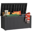 75 Gallon Heavy-Duty Outdoor Deck Box – Waterproof Patio Storage Box with Hinged Lid, Lockable & Easy Assembly by 2Dropme