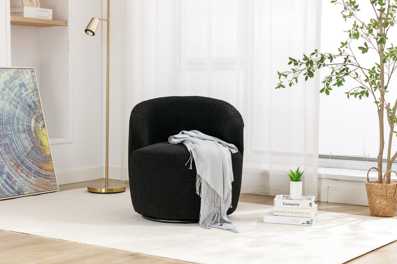 Walker Edison | Teddy Swivel Barrel Accent Chair