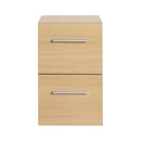 Floating Bathroom Vanity Drawer Base, Wall Mounted Storage With 2 Drawers - Light Oak