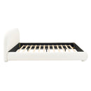 Cream Style Fabric Upholstered Bed, Simple Modern Bedroom King by HouseOfZazla