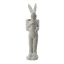 8.5x5.5x19.5" Tall Cement Rabbit Planter by HouseOfZazla