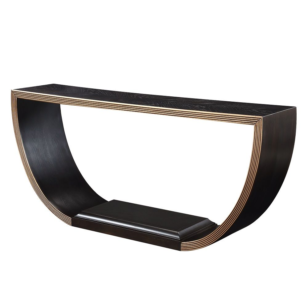 Maceo - Console Table - Black & Gold, photo 2 of 5