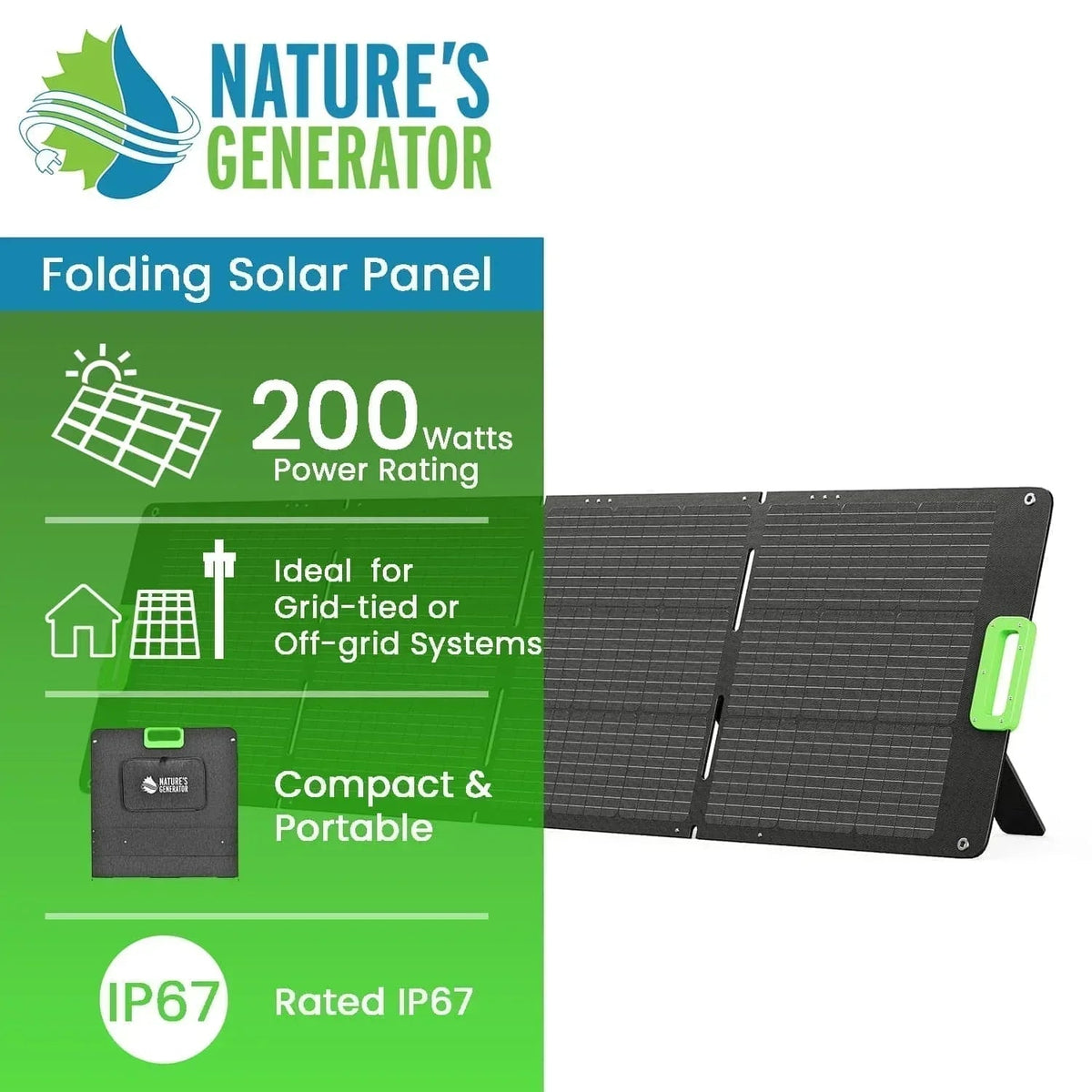 Nature's Generator 200W Folding Solar Panel, photo 2 of 8
