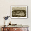 Vintage Map of Oregon City, Oregon 1880
