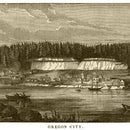 Vintage Map of Oregon City, Oregon 1880