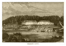 Vintage Map of Oregon City, Oregon 1880