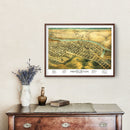 Vintage Map of Pendleton, Oregon 1890