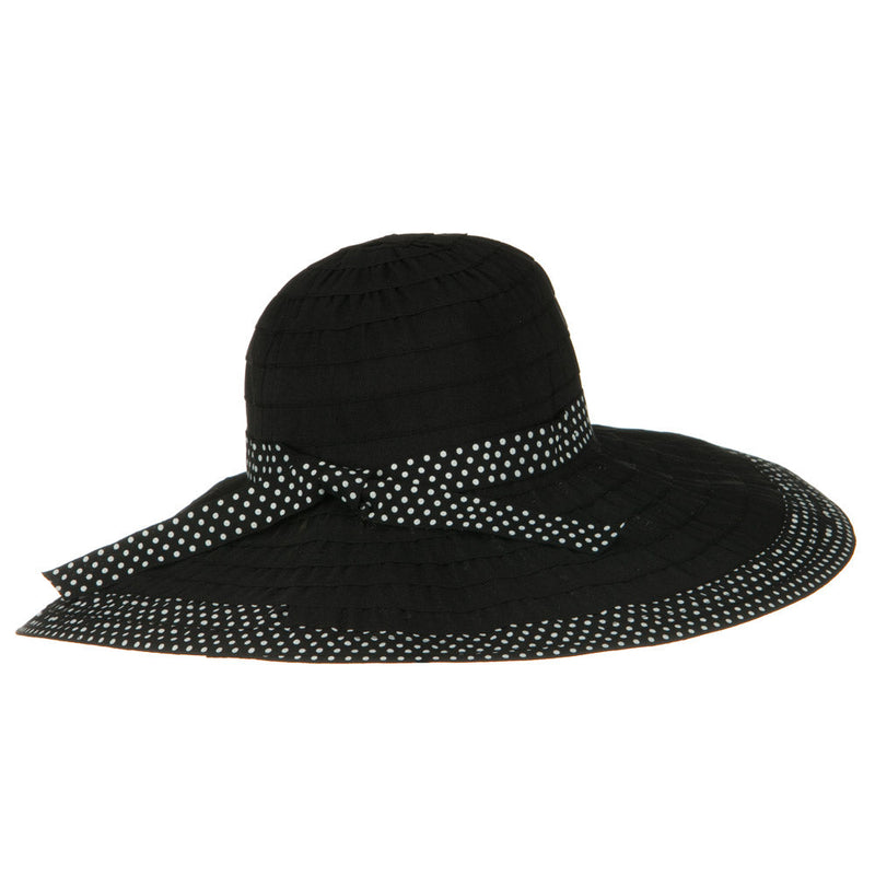 Polka Dot Sewn Braid Hat