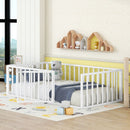 Metal Floor Bed Frame With Fence And Door by HouseOfZazla