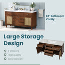 Bathroom Vanity With Sink, 5 Legs, Soft Close Drawers by HouseOfZazla