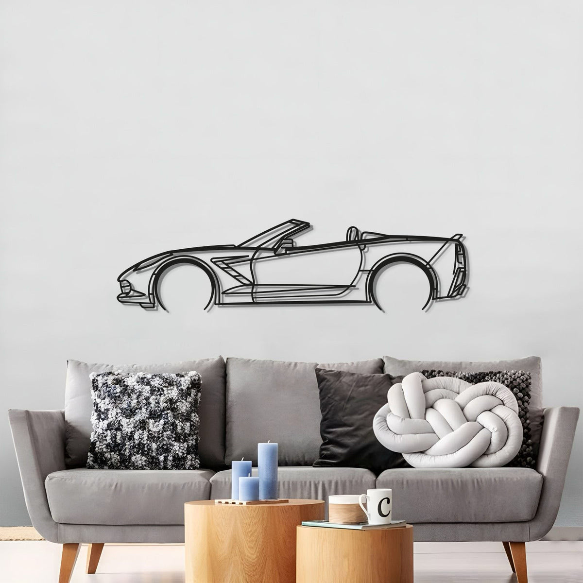 2014 Corvette C7 Cabrio Metal Car Wall Art - MT0500, photo 3 of 7