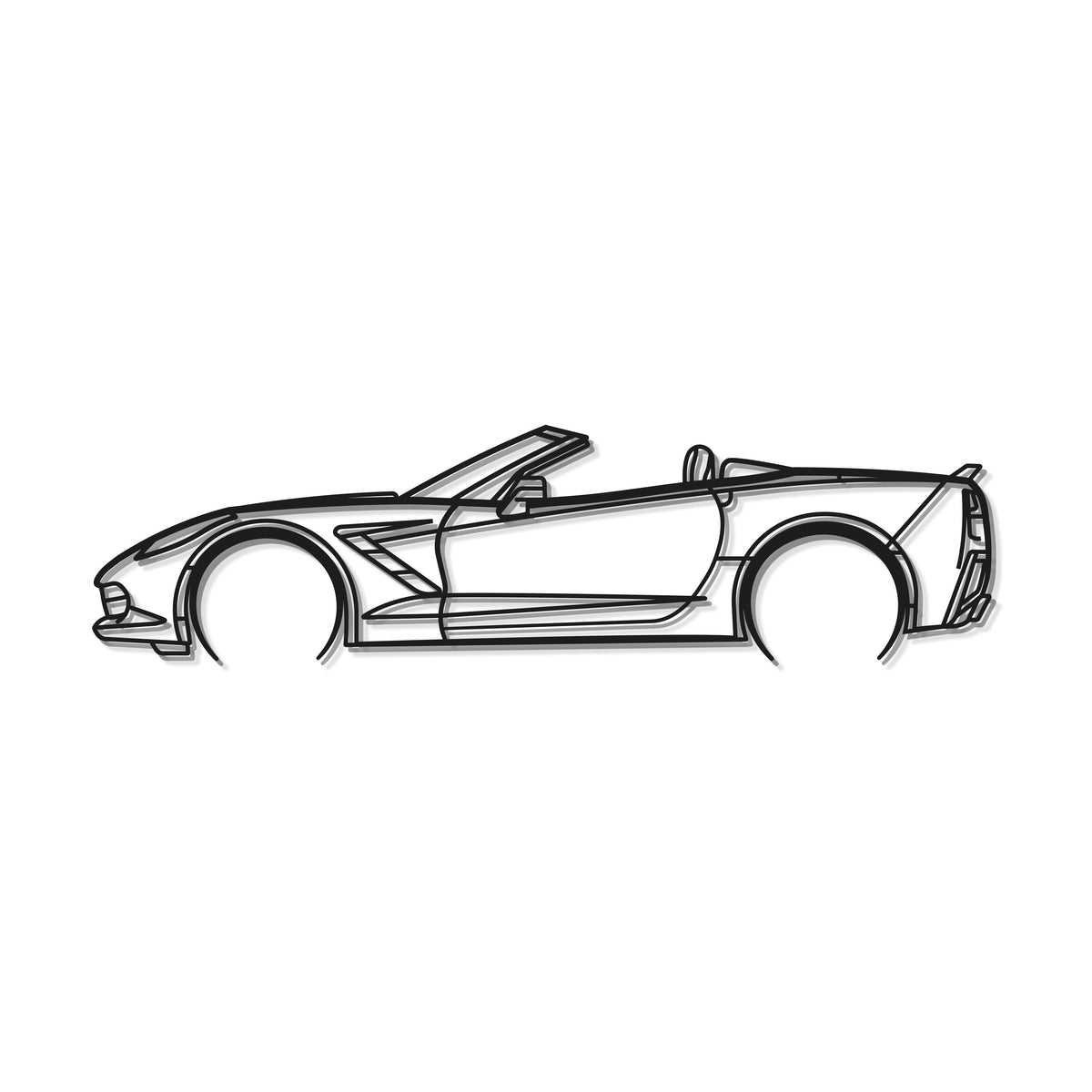 2014 Corvette C7 Cabrio Metal Car Wall Art - MT0500, photo 7 of 7