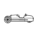 2014 3 Wheeler Metal Car Wall Art - MT0495
