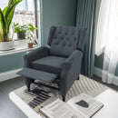 New Design Classic Waterproof Fabric Living Room Pull Button Sofa, High Back Manual Recliner Chair Cinema Home Theatre Cozy Recliner Sofa - Dark Gray by HouseOfZazla