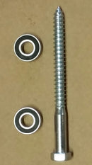 2- Grease Packed, Stainless Steel, Dutch Windmill Paddle Bearings with Lag Bolt