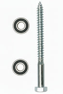 2- Grease Packed, Stainless Steel, Dutch Windmill Paddle Bearings with Lag Bolt