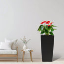 Pack of 2 Square Planters with Automatic Watering System