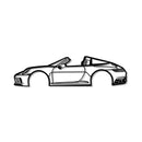 2018 911 Targa 4S Metal Car Wall Art  - MT0610
