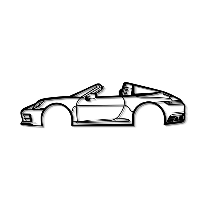 2018 911 Targa 4S Metal Car Wall Art  - MT0610