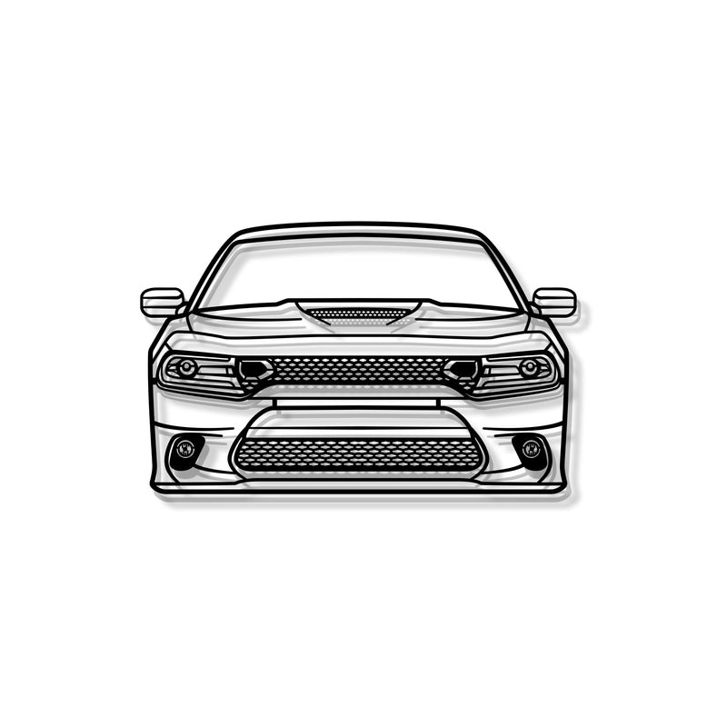 2019 Charger Front View Metal Car Wall Art - MT1341