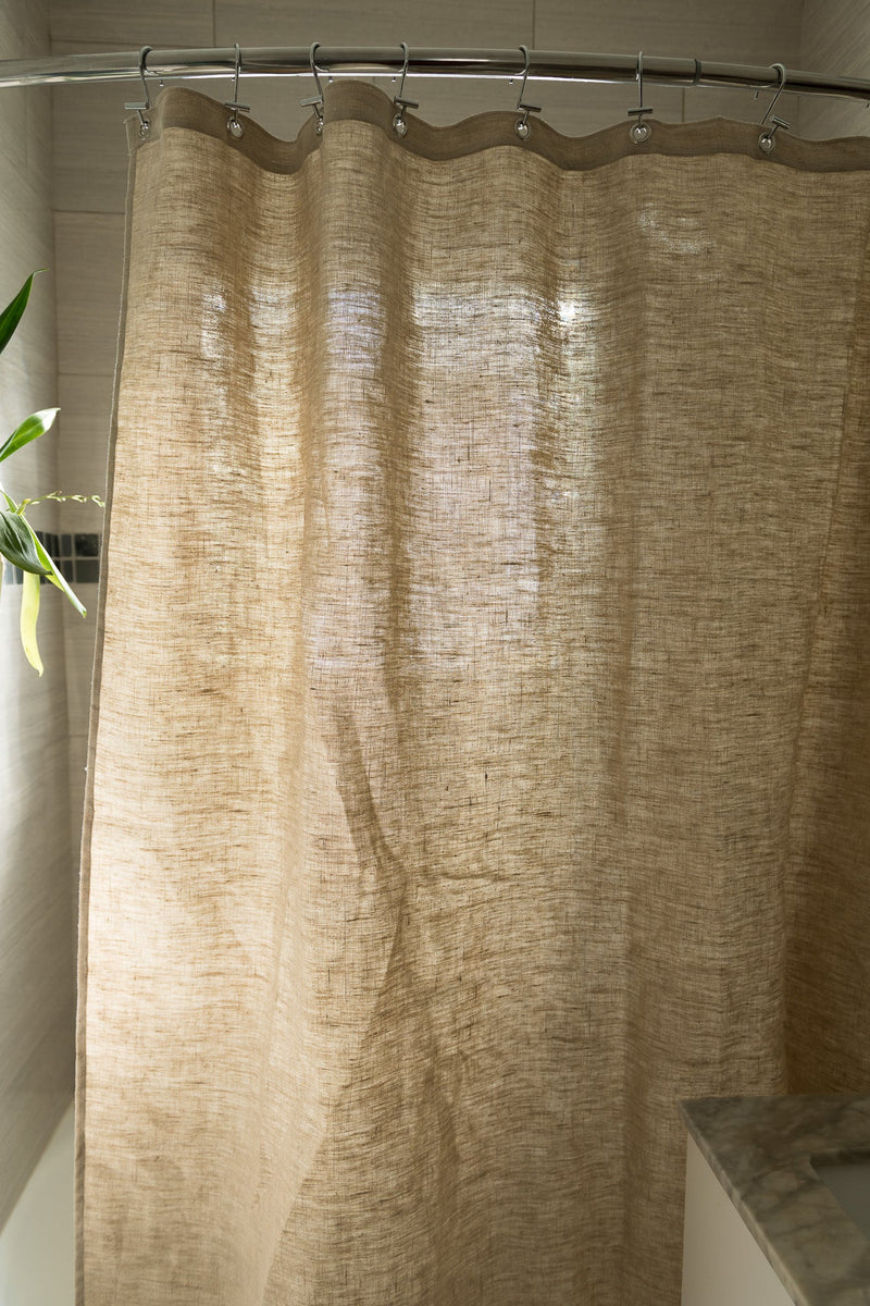 Hemp Shower Curtain – Bath, Tub + Stall Sizes – Made in USA
