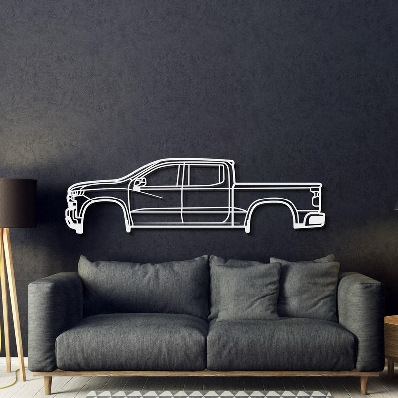 2019 Silverado 1500 4th Gen Metal Car Wall Art - MT0681