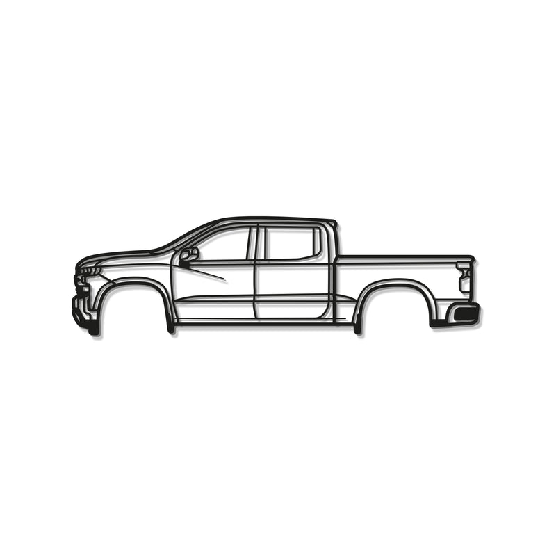 2019 Silverado 1500 4th Gen Metal Car Wall Art - MT0681