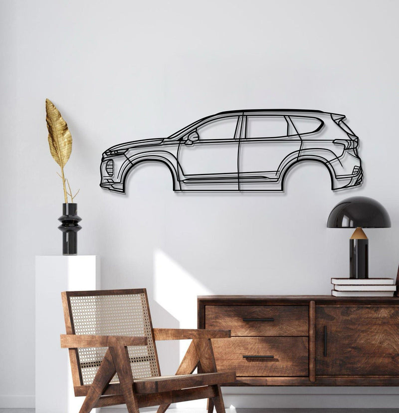 2019 Santa Fe 4th Gen Metal Car Wall Art - MT0680