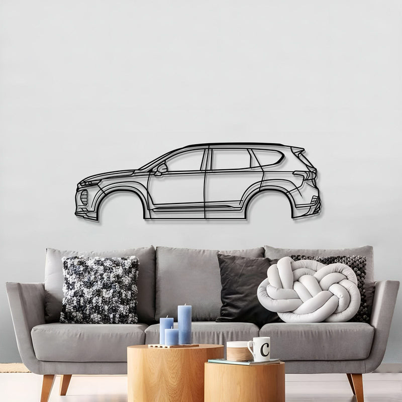 2019 Santa Fe 4th Gen Metal Car Wall Art - MT0680