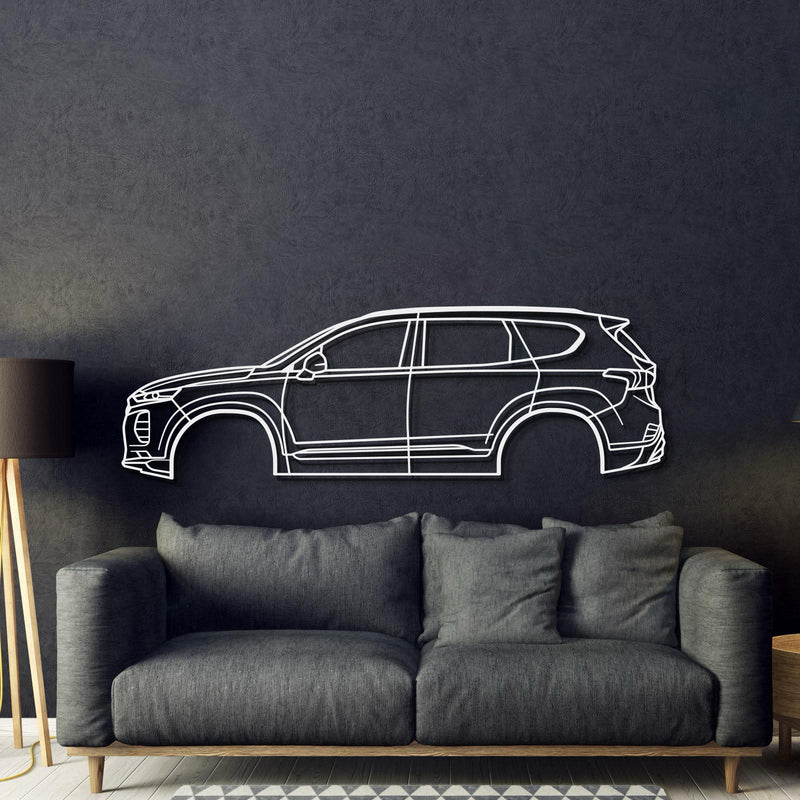 2019 Santa Fe 4th Gen Metal Car Wall Art - MT0680