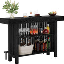 2 Tier Mini Bar Table For Kitchen - Black by HouseOfZazla