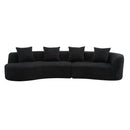 Elegant Curved Sectional Sofa With Full Foam Comfort by HouseOfZazla