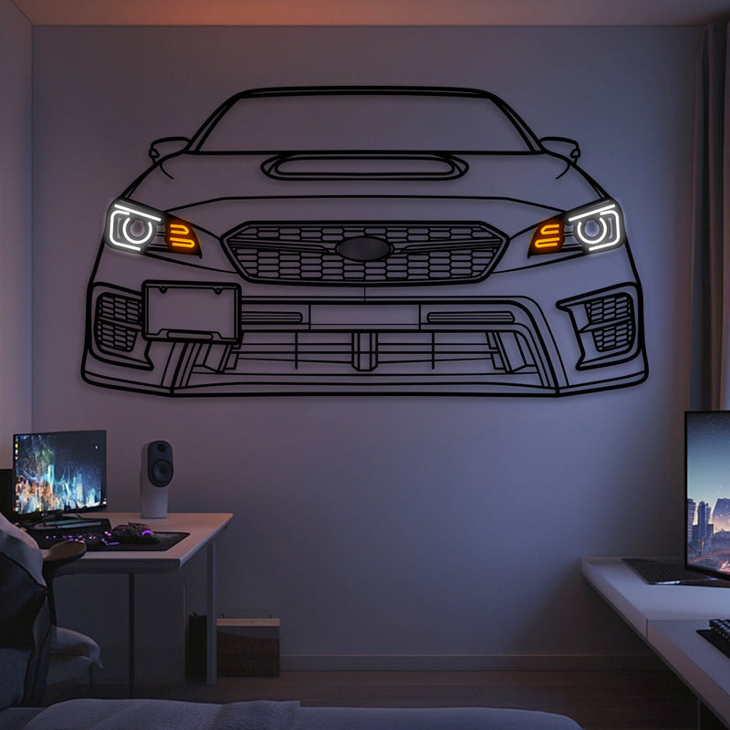 2020 WRX STI View Front  Metal Neon Car Wall Art -MTN0248