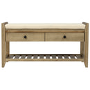 TREXM Shoe Rack with Cushioned Seat and Drawers